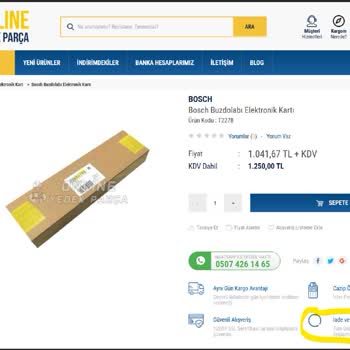 Online-yedekparca.com Uyumsuz Kart Yolluyorlar Paranızı Alamıyorsunuz