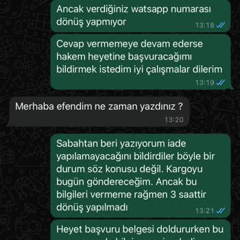 Şule Giyim İade Almıyor. Almayacağını İddia Ediyor.