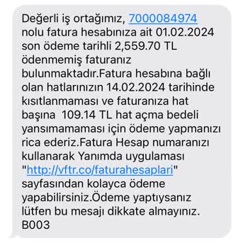 Vodafone Kurumsal Sorun Çözememe Hızı Ve Yansıyan Yüksek Faturalar