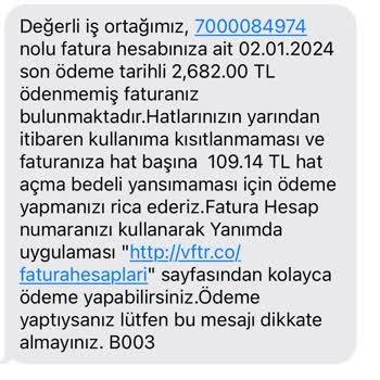 Vodafone Kurumsal Sorun Çözememe Hızı Ve Yansıyan Yüksek Faturalar
