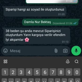 Beyhan Butik Siparişi Oluşturduktan Sonra Beden Kalmadı Deniliyor