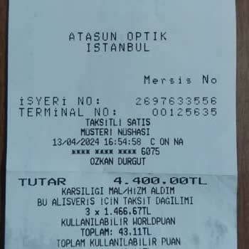 Atasun Optik Rayban Gözlük Boya Atması