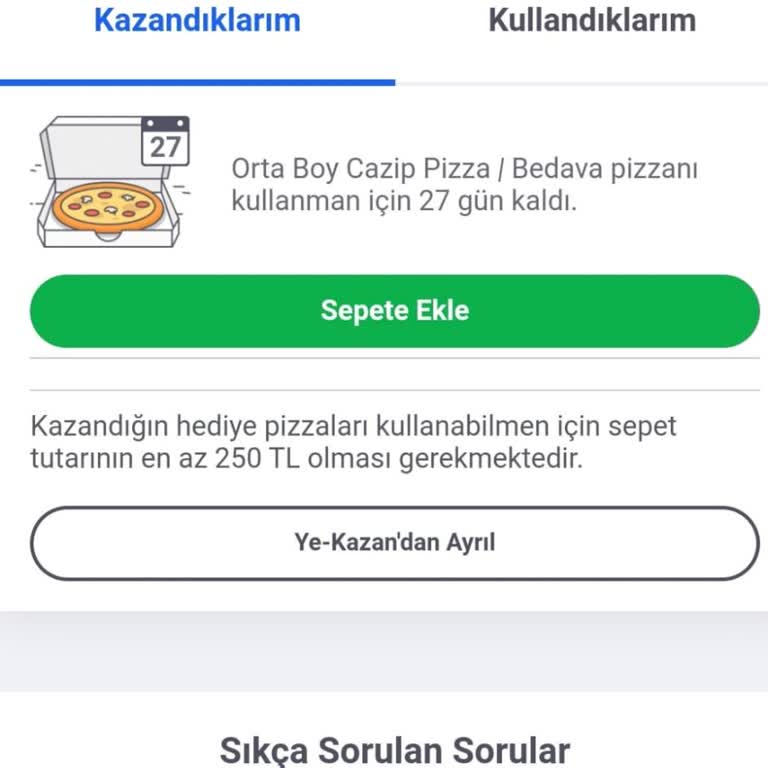 Iğdır Domino's Hediye Pizza Hakkımı Vermiyor