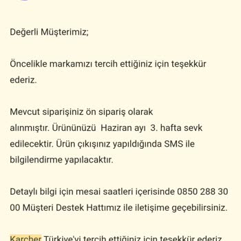 Kaercher İki Aydır Göndermediği Ürünü İade Etmiyor!