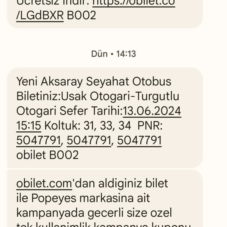 Obilet Biletimin Saatinin Değiştirilmesi Haber Verilmemesi