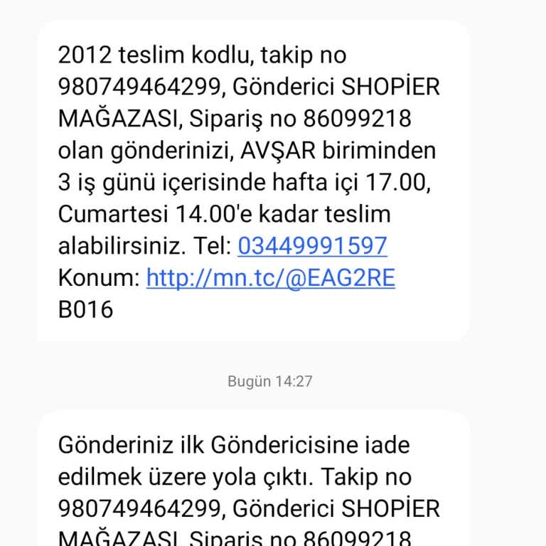 MNG Kargo 3 Gün Olmadan İadeye Gönderiyor