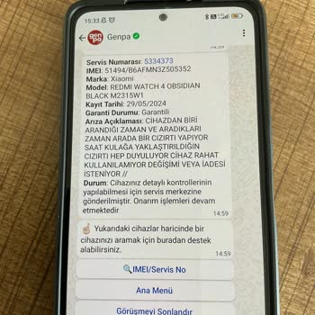Xiaomi Redmi Watch 4 Saat Tamiri Süresi