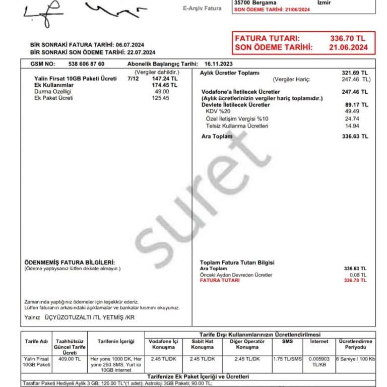 Vodafone Astroloji Paketi 175 TL