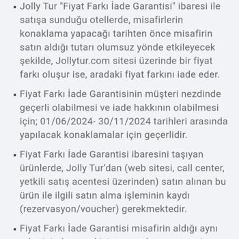 Jolly Tur Fiyat Farkı Garantisi Aldatmacası