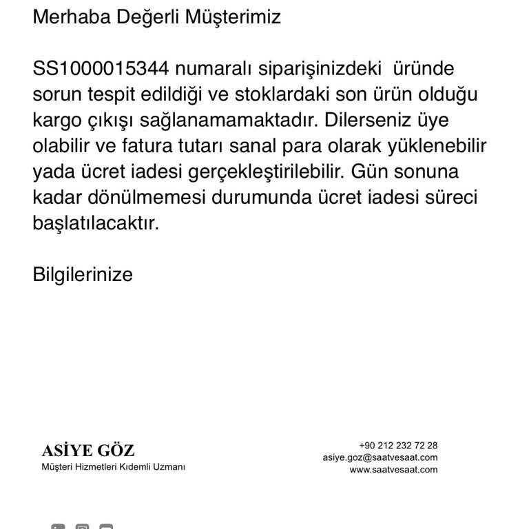 Saat Ve Saat'ten Aldığım Bileklik İki Kez Mağduriyet Yarattı!