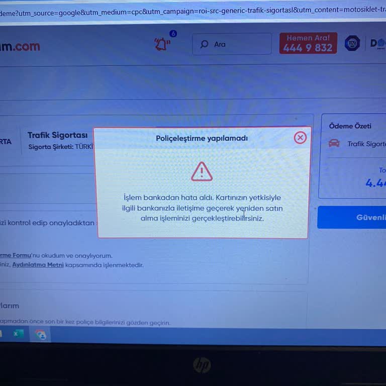 Sigortaladim.com Üzerinden Para Çekildi Ama Poliçe Oluşturulmadı