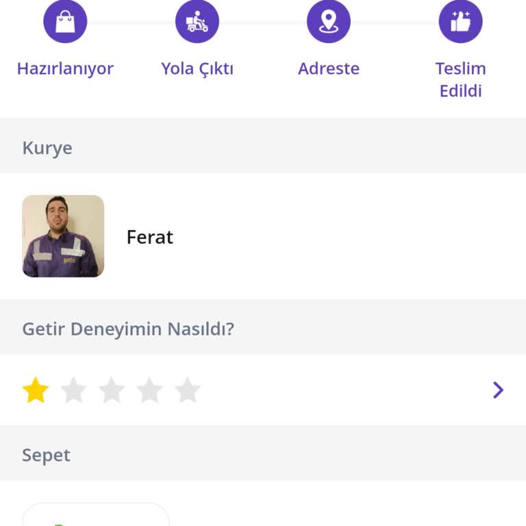 Getir Pişmanlıktır Bundan Sonra Oradan Sipariş Vermeyeceğim