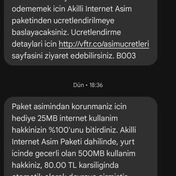 Vodafone Onaysız Ek Paket Satımı