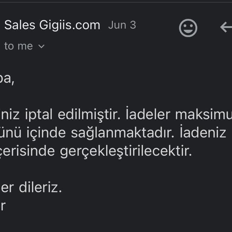Gigii's Paramın İadesi Yapılmadı
