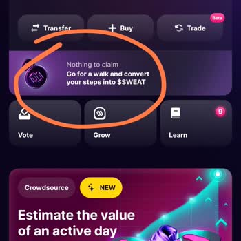 Sweatcoin Uygulamasında Adımlarım Walleta Aktarılmıyor