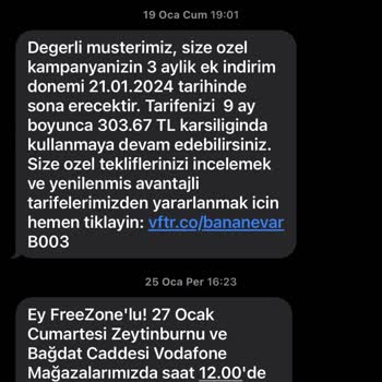 Vodafone Tarife Ücretini Kafasına Göre Değiştiriyor.