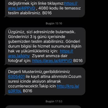 Aras Kargo'nun Adresinizde Bulamadık Gerekçesiyle Ürün Teslim Etmemesi