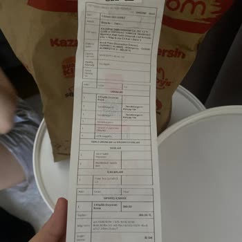 Orion Popeyes Siparişim Eksik