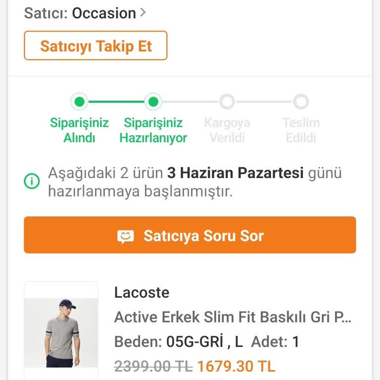 Occasion Ürün Zamlandı Diye İptal Bekliyor, Çok Bekler!...