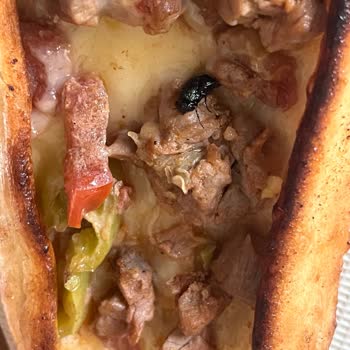 Kepenek Pide Restaurant Kuşbaşılı Pide İçinde Pişen Sinek Şoku