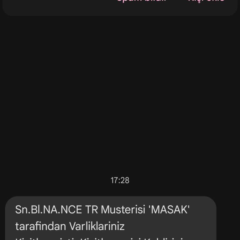 Binance Binans MASAK Adlı MMS Mesajı