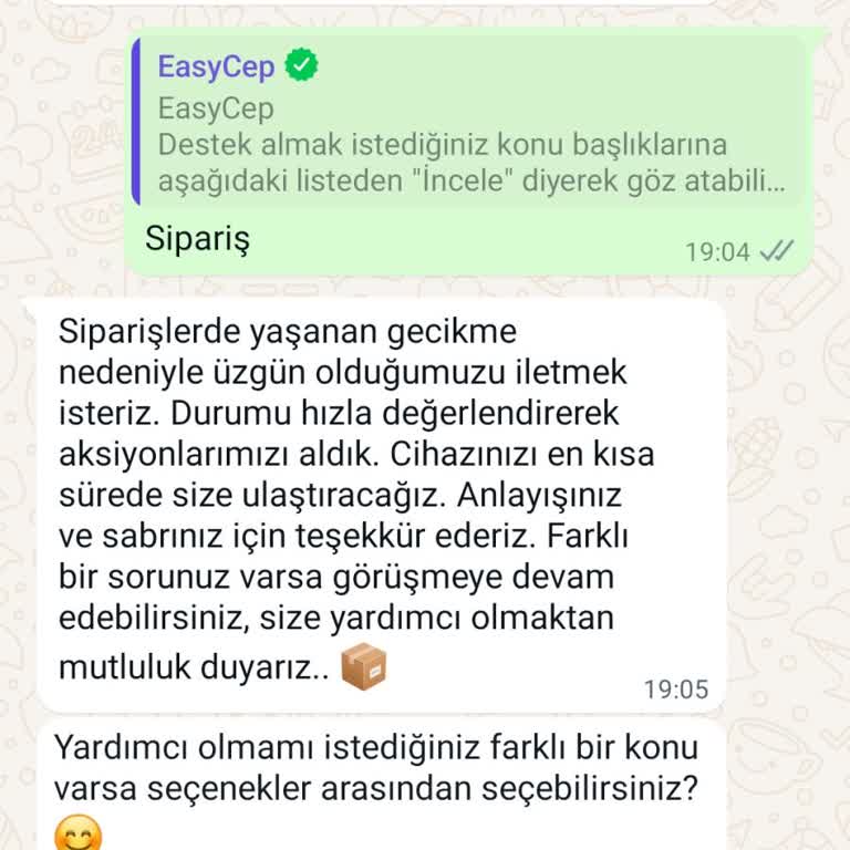 EasyCep Siparişim 13 Gündür Kargoya Verilmedi