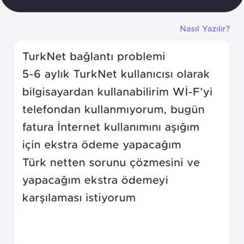 TurkNet Bağlantı Sorunu, Ekstra Fatura