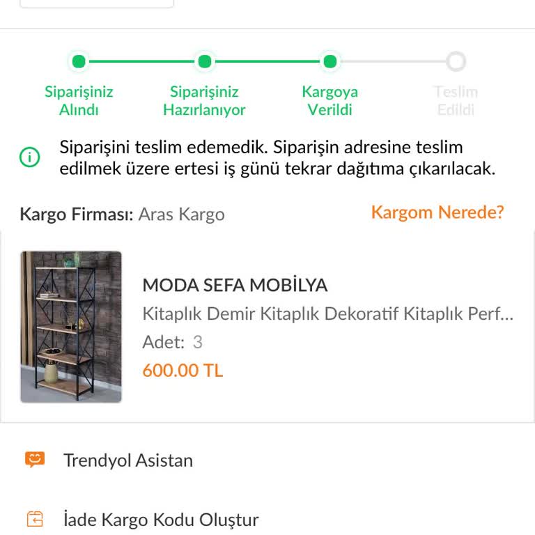 Aras Kargo Kargomu Eve Teslim Etmiyor