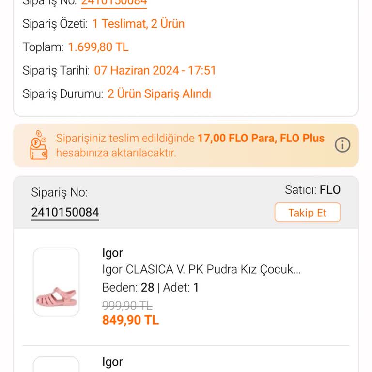 Flo.com.tr Sipariş Kargoya Verilmedi 1 Hafta Oldu