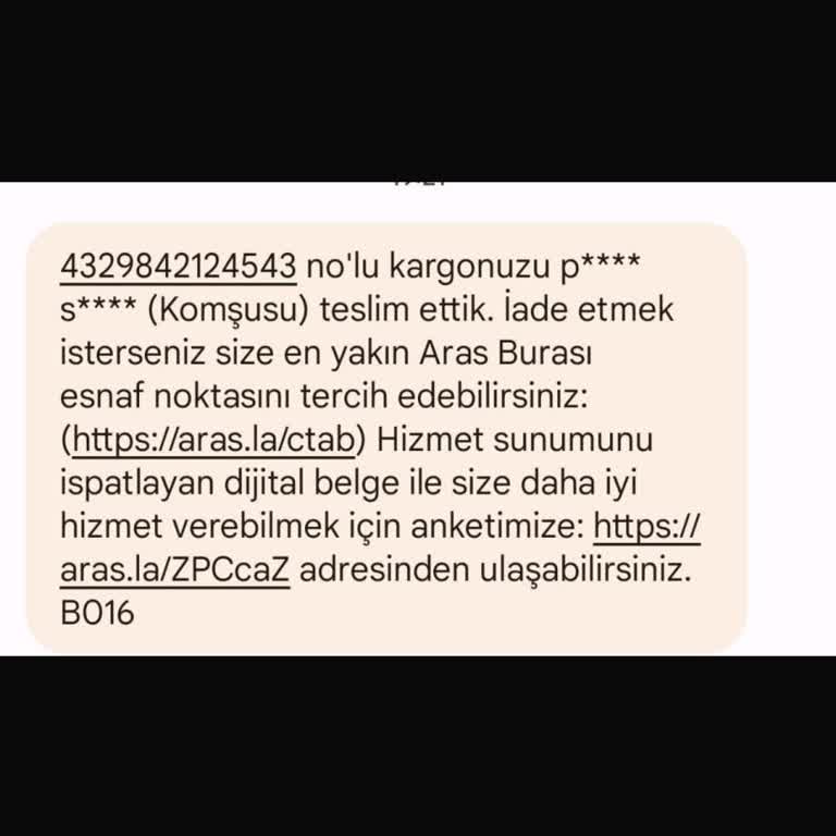 Konya Matbaacılar Aras Kargo Pişmanlığı