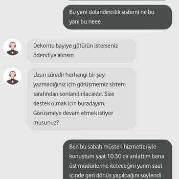 Vodafone Fatura Ödemesi İtirazı