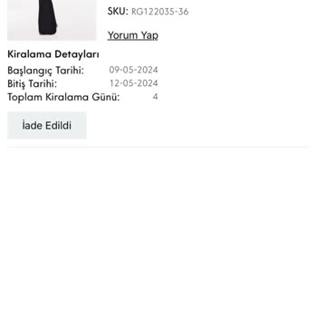 Dcey ( Davet Çok Elbisem Yok) Kusurlu Ürün Gönderimi Ve Eksik İade