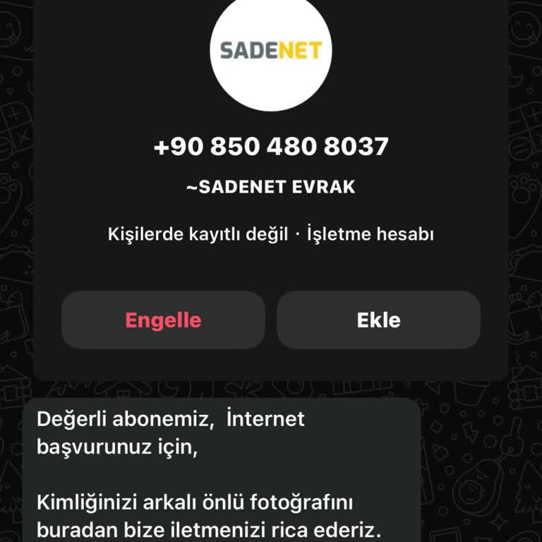 08508000200 Kişisel Bilgilerimin Alınması