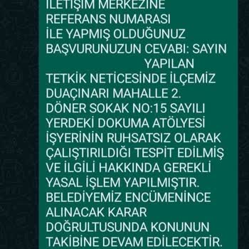 Bursa Büyükşehir Belediyesi Yıldırım Duaçınarı Mah. Kaçak Dokuma Fabrikası Mühür Kırdı!