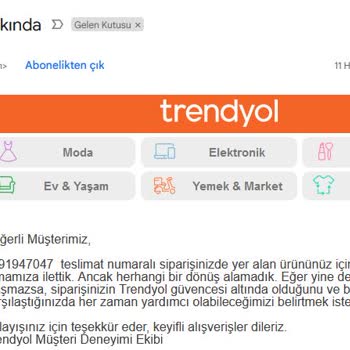 Trendyol Ve Satıcıdan Fatura Sorunu