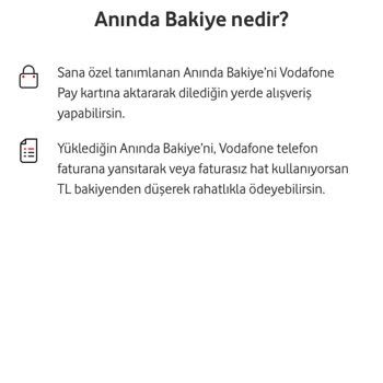 Vodafone Anında Bakiye Pay Karta Aktarma Sorunu