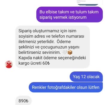 Lila.cocukgiyim (Instagram) Bayramlık Siparişimde Beklenmedik Sorun Yaşadım