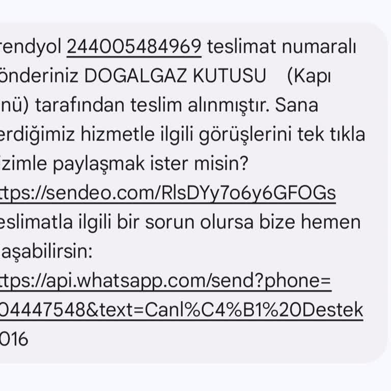 Sendeo Teslim Edilmeyen Kargo