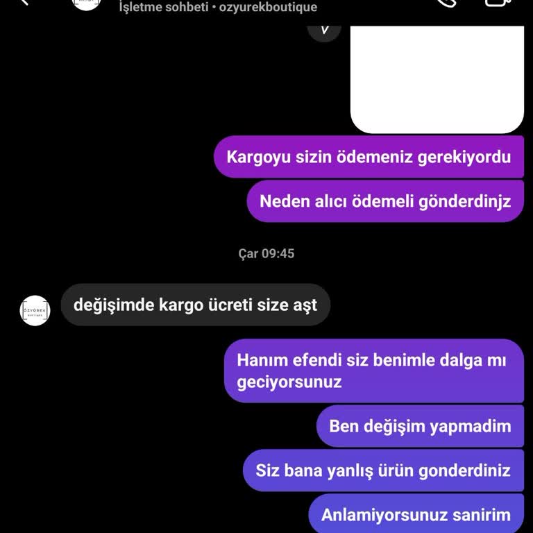 Ozyurekboutique Ö****** Boutique Yanlış Ürün