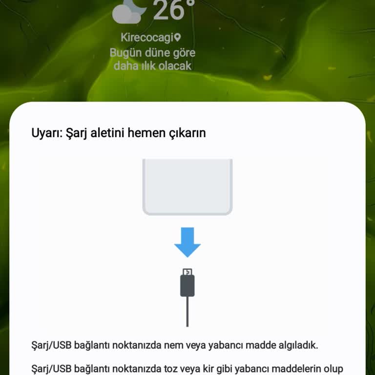 Samsung Telefon A 54 Akıllı Telefon Şarja Taktığım Zaman Nem Aldı Uyarısı Veriyor