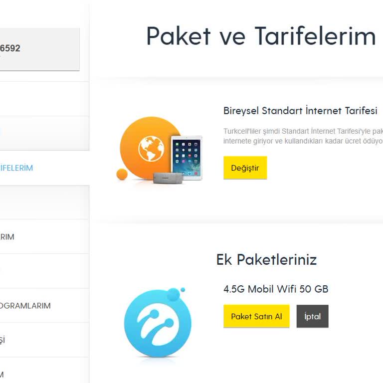 Turkcell Data Paketi Cayma Bedeli