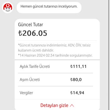 Vodafone İsteğim Dışı Aşım Paketi Yüklüyor