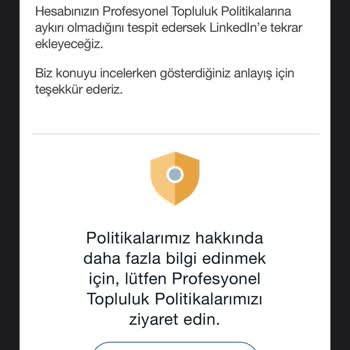 Linkedin Üzerinden Açtığım Hesap Açıklama Dahi Olmadan Kısıtlanmış