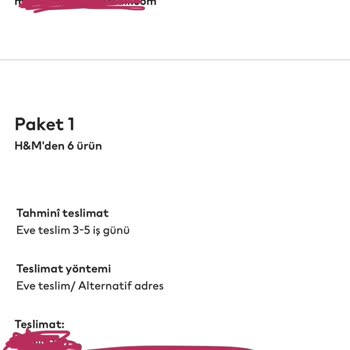 H&M Vaat Edilen Teslimat Süresini Aşması