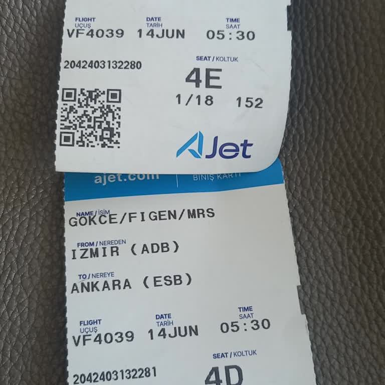 AJet (Anadolu Jet) Koltuk Genişliği Yer Varsa Geniş Yer Verilmeli...