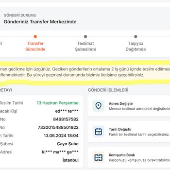Trendyol Express Kargo Teslim Edilememe
