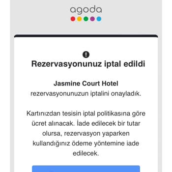 Agoda Sitesi Paramı Vermiyor
