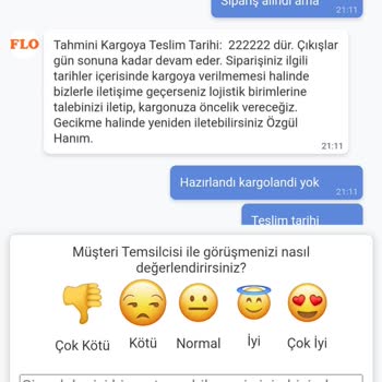 FLO Mağazası Çok İlgisiz Ve Geç Gönderim Yapıyor