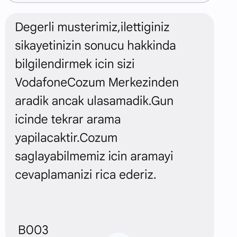 Vodafone Şikayet Çözme Süreci