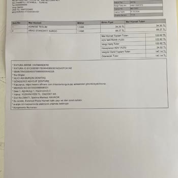 Aras Kargo Hatalı İşlem Yapıp 2 Kere Ücret Talep Etti
